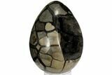 Septarian Dragon Egg Geode - Black Crystals #110880-2